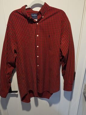 Ralph Lauren Red Plaid Button-Down Shirt